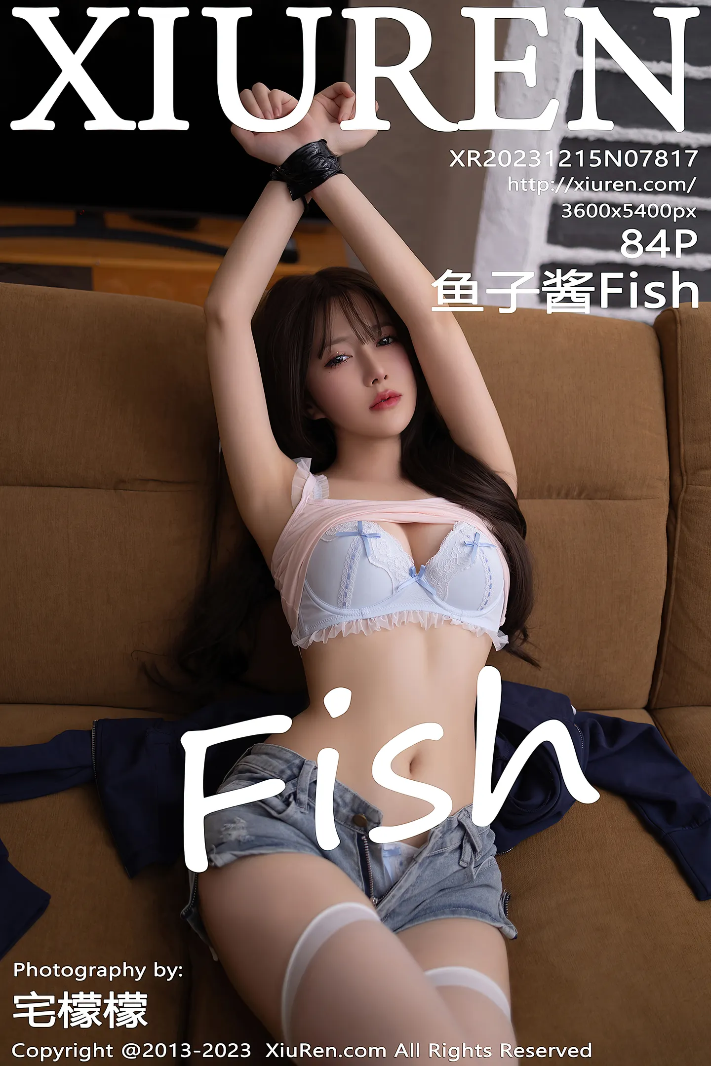 [XiuRen秀人网]No.7817_模特鱼子酱Fish性感淡蓝色内衣配超短牛仔裤秀曼妙身姿诱惑写真84P-秀人网 - XiuRen.Space